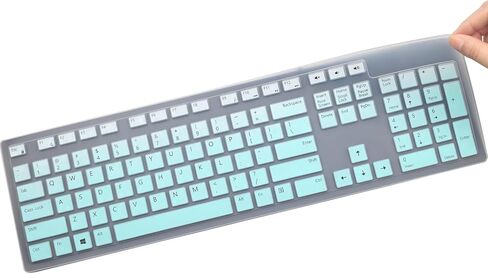 Keyboard Cover for Dell KM636 Wireless Keyboard & Dell KB216 Wired Keyboard & Dell Optiplex 5250 3050 3240 5460 7450 7050 & Dell Inspiron AIO 3475/3477/3670 All-in one Desktop Keyboard Skin-Clear in Kuwait