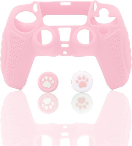 Controller Skin Anti-Sweat, Anti-Slip and Dustproof Silicone Controller Case Controller Accessories for Controller Skin (Blackwhite) in Saudi Arabia
