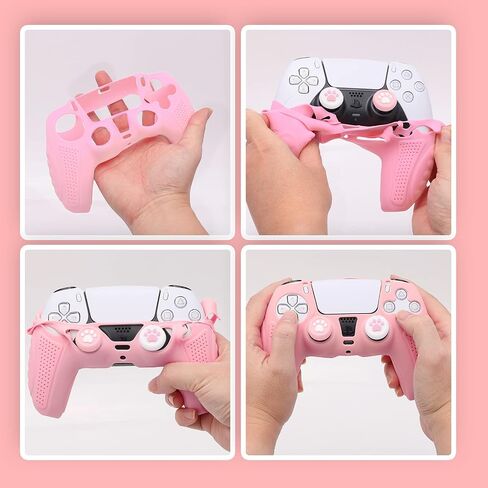 Controller Skin Anti-Sweat, Anti-Slip and Dustproof Silicone Controller Case Controller Accessories for Controller Skin (Blackwhite) in Saudi Arabia