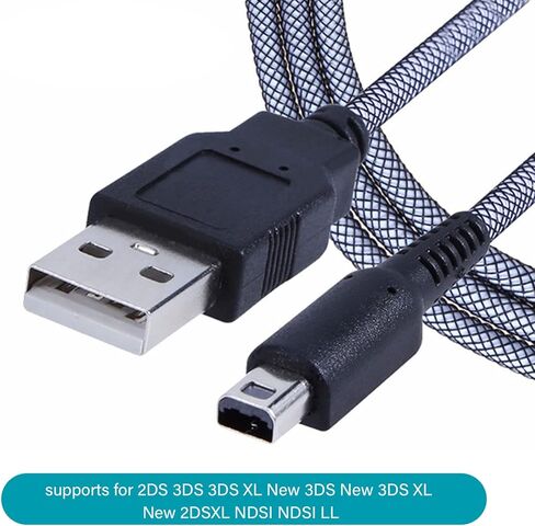 Dpofirs 2 قطعة 3DS كابل شاحن USB لـ 2DS 3DS 3DS XL جديد 3DS جديد 3DS XL جديد 2DSXL NDSI NDSI LL، شحن طاقة 5 أقدام لوحدة تحكم الألعاب in Saudi Arabia