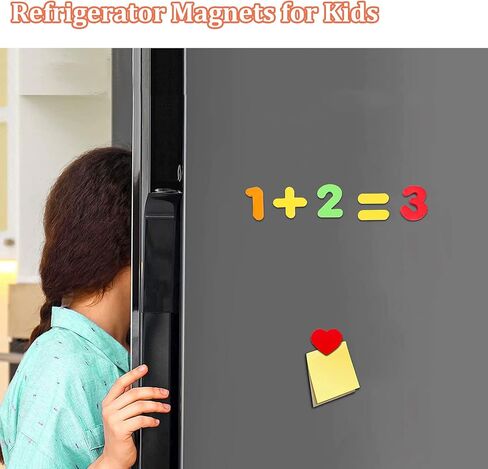Magnetic Letters Set for Toddlers - Foam Alphabet Magnets Letters Fridge Refrigerator Colorful Educational Toys Preschool Learning Spelling Counting for Kids Boys Girls 1 2 3 with Random Color in Saudi Arabia