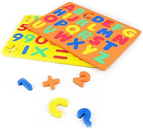 Magnetic Letters Set for Toddlers - Foam Alphabet Magnets Letters Fridge Refrigerator Colorful Educational Toys Preschool Learning Spelling Counting for Kids Boys Girls 1 2 3 with Random Color in Saudi Arabia