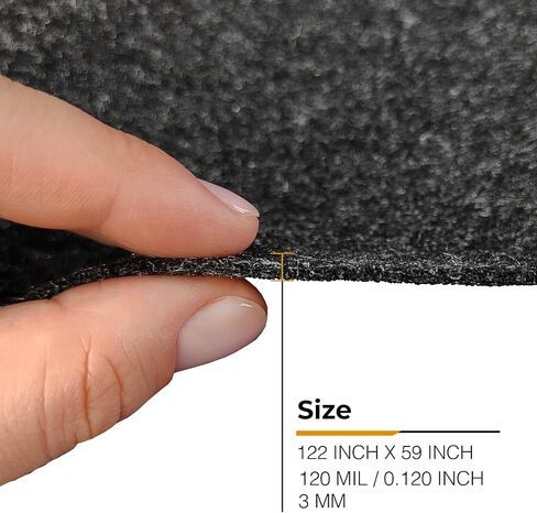 Siless 59"x122" Graphite Underfelt Carpet for Speaker, Sub Box Carpet, Auto, RV, Boat, Marine, Truck, Car Trunk Felt Fabric Material in Saudi Arabia