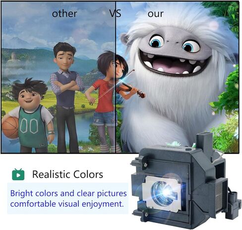 مصباح بروجيكتور بديل ELP69 /V13H010L69 للسينما المنزلية Epson Elplp69 PowerLite HC5010 5020UB 5030UB EH-TW9000 5010E 5025UB 5020UBE 5030UBE 6030UB 6020UB 6010 EH-TW7200 EH-TW8000 EH- TW8200 in Kuwait
