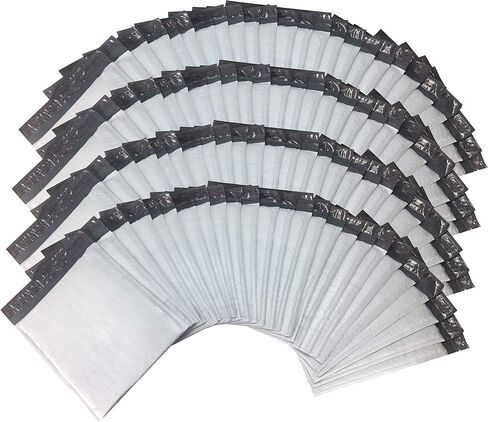 Amazon Basics Poly Bubble Mailer, Self-Seal, 4" x 8" (Internal Size - 3.75" x 7"), 25-Pack, white/grey in Saudi Arabia