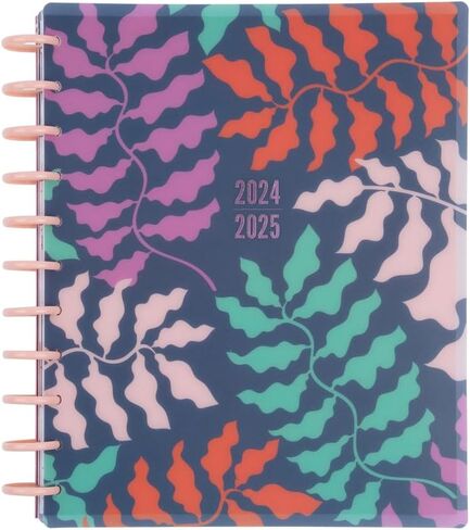 Happy Planner Disc-Bound 12-Month Planner, July 2024–June 2025 Daily, Weekly, and Monthly Planner, Big Size, Dashboard Layout, Opal Mountain Theme, 2 Sticker Sheets, 8.5" x 11" in Saudi Arabia