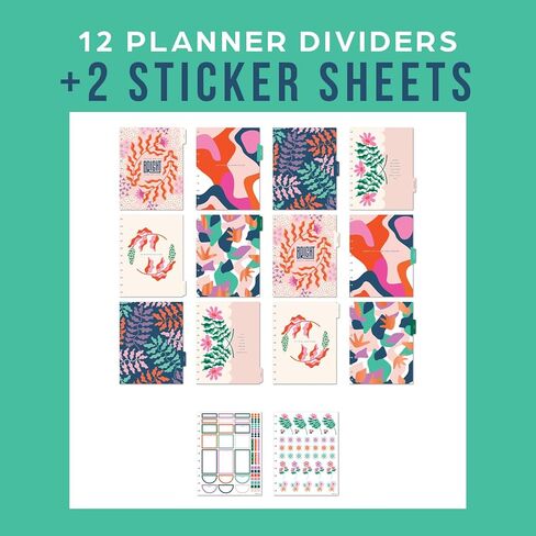Happy Planner Disc-Bound 12-Month Planner, July 2024–June 2025 Daily, Weekly, and Monthly Planner, Big Size, Dashboard Layout, Opal Mountain Theme, 2 Sticker Sheets, 8.5" x 11" in Saudi Arabia