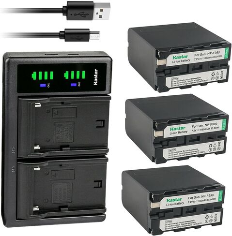 بطارية Kastar NP-F990 حزمة واحدة وشاحن USB LTD2 متوافق مع كاميرا Sony CCD-TRV26 CCD-TRV27 CCD-TRV300 CCD-TRV3000 CCD-TRV315 CCD-TRV35 CCD-TRV36 CCD-TRV37 CCD-TRV4 CCD-TRV41 CCD-TRV43 in Saudi Arabia