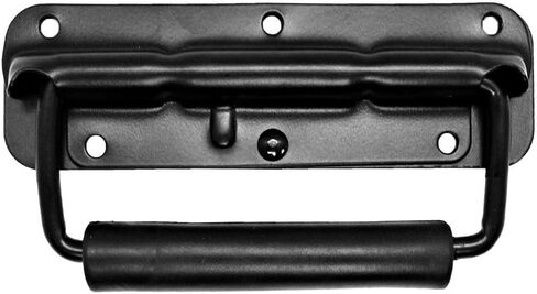 MIYAKO Speaker Cabinet Handles - Set of 2 | Spring Loaded PA Flip Black Metal | 5 9/16" X 1 3/4" | Durable Steel | Flush Surface Mount | Long Lasting (21-827) in Saudi Arabia