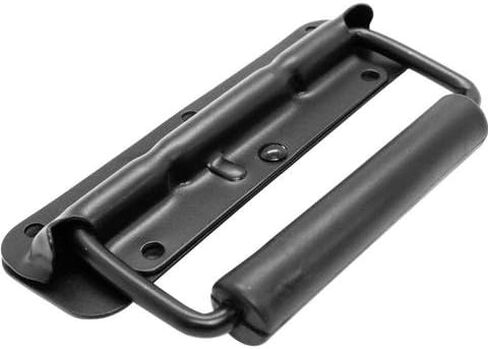 MIYAKO Speaker Cabinet Handles - Set of 2 | Spring Loaded PA Flip Black Metal | 5 9/16" X 1 3/4" | Durable Steel | Flush Surface Mount | Long Lasting (21-827) in Saudi Arabia