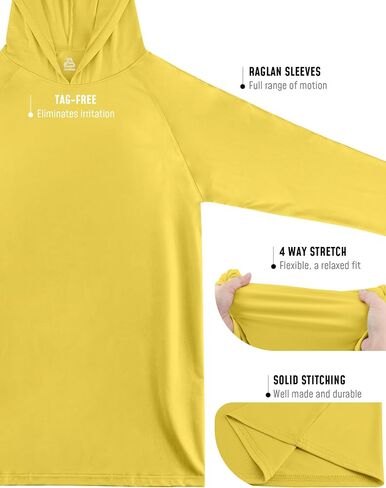 Hoodies for Men Rash Guard UPF 50 Sun Protection UV Fishing Shirts Long Sleeve Outdoor Swim Running Water Shirt Quick Dry Athletic Workout Rashguard Cooling Clothing Gray Blue 2XL in Saudi Arabia