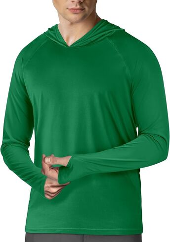 Hoodies for Men Rash Guard UPF 50 Sun Protection UV Fishing Shirts Long Sleeve Outdoor Swim Running Water Shirt Quick Dry Athletic Workout Rashguard Cooling Clothing Gray Blue 2XL in Saudi Arabia