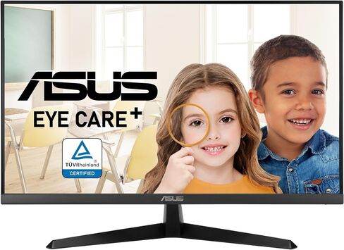 شاشة ASUS 27 بوصة 4K Eye Care (VY27UQ) - UHD (3840 x 2160)، IPS، HDR10، مزامنة تكيفية، Eye Care Plus، منفذ عرض، HDMI، مكبر صوت، DisplayWidget، مرشح الضوء الأزرق، خالي من الوميض، ضمان لمدة 3 سنوات in Saudi Arabia