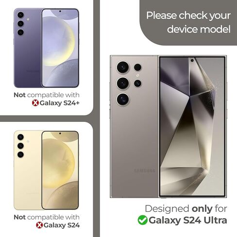 حافظة بطارية لهاتف Galaxy S24 Plus، [12000 مللي أمبير] سعة كبيرة ونحيفة وقابلة للحمل وشحن سريع، حافظة بطارية متوافقة مع حافظة شحن لاسلكية لهاتف Galaxy S24 Plus مع Carplay (6.7 بوصة) - أسود in Saudi Arabia