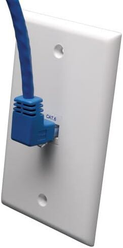 Tripp Lite Cat6 Gigabit Molded Patch Cable (RJ45 Right Angle Up M to RJ45 M) Blue, 10-ft.(N204-010-BL-UP) in Saudi Arabia
