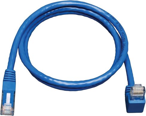 Tripp Lite Cat6 Gigabit Molded Patch Cable (RJ45 Right Angle Up M to RJ45 M) Blue, 10-ft.(N204-010-BL-UP) in Saudi Arabia