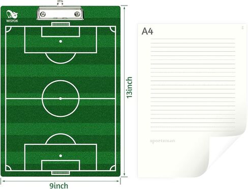 WISYOK Dry Erase Coaches Clipboard, Baseball Coaches Board, Double-Sided Baseball Lineup Board, Softball Clipboard for Coaches with Marker in Saudi Arabia