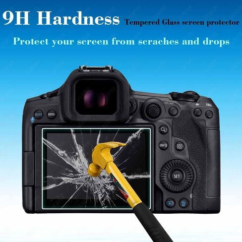 Screen Protector for Canon EOS R5 Mark II + Top [2+2Pack] EOS R5 ii Tempered Glass Screen Protector 0.3mm High Definition 9H Hardness Anti-Scrach Anti-Bubble in Saudi Arabia