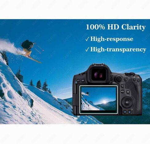 Screen Protector for Canon EOS R5 Mark II + Top [2+2Pack] EOS R5 ii Tempered Glass Screen Protector 0.3mm High Definition 9H Hardness Anti-Scrach Anti-Bubble in Saudi Arabia