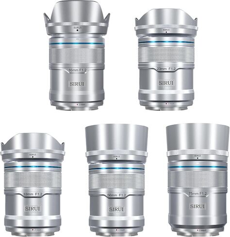 SIRUI Sniper 16mm, 75mm Autofocus Lens Set, F1.2 Wide Angle APS-C Camera Lens for Z8, Z9, Z5, Z6, Z7, Zfc (Z Mount, Black) in Saudi Arabia