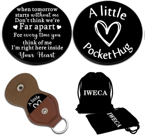 Double-Sided Pocket Hug Token Long Distance Token Coin Teen Boys Girls Fun Engraved with Leather in Kuwait