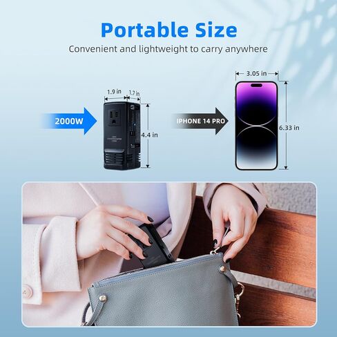 2000W Voltage Converter 220V to 110V Converter Step Down Voltage for European Travel, Universal Travel Adapter Power Converter Adapter Combo with Type A G I C in Saudi Arabia