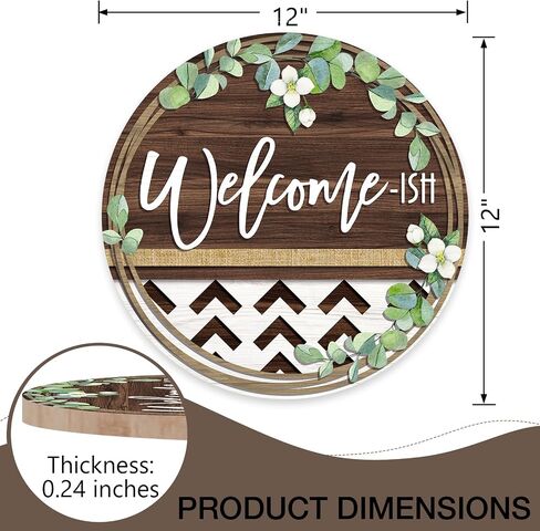 Deroro Welcome Spring Geranium Flower Sign for Front Door Decor, Floral Buffalo Plaid Chair Wood Door Hanger for Outdoor Outside Porch, Summer Farmhouse Wooden Wreath Indoor Wall Hanging Decoration in Kuwait