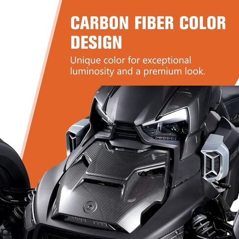A & UTV PRO Hood Panel & Front Grill Trims Carbon Fiber Pattern for Can-Am Ryker All Models, Lower Grill Protector Accessories, Replace OEM # 219400877, 219400947 in Saudi Arabia