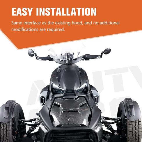 A & UTV PRO Hood Panel & Front Grill Trims Carbon Fiber Pattern for Can-Am Ryker All Models, Lower Grill Protector Accessories, Replace OEM # 219400877, 219400947 in Saudi Arabia