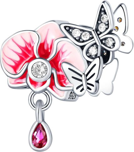 NUJIFFY 925 Sterling Silver Charms Beads for Bracelets & Necklaces, Pink Heart Charm Angel Cross Birthday Gifts Pendant Jewelry for Women Men Teens in Saudi Arabia