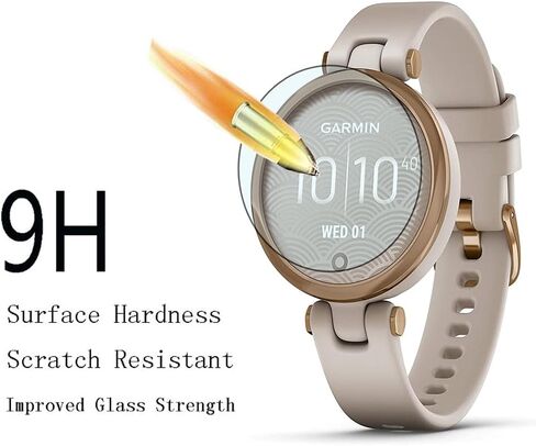 واقي شاشة للساعة (3+1 حزمة) متوافق مع Garmin Lily، طبقة من الزجاج المقسى مضادة للخدش، تغطية كاملة عالية الوضوح وحافظة واقية ناعمة من مادة TPU، شفاف in Kuwait