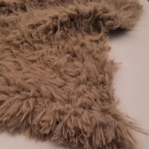 Texco Inc No Stretch Flokati Faux Fur Cuddly Fabric for Newborn Photography, Props and Layering Baby Blanket, Army Green 20X20 in Saudi Arabia