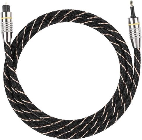 Gold Plated Toslink to Mini Plug 3.5mm Optical Fiber Digital Audio Cable SPDIF Connector Round (1.5m) in Saudi Arabia
