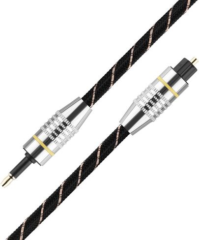 Gold Plated Toslink to Mini Plug 3.5mm Optical Fiber Digital Audio Cable SPDIF Connector Round (1.5m) in Saudi Arabia