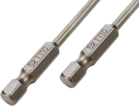 مجموعة لقم توركس TT10 S2 لقم مفك فولاذي 1/4 بوصة ساق سداسية، طول 100 مم/4 بوصة لمفك الصدمات (10 قطع) in Kuwait