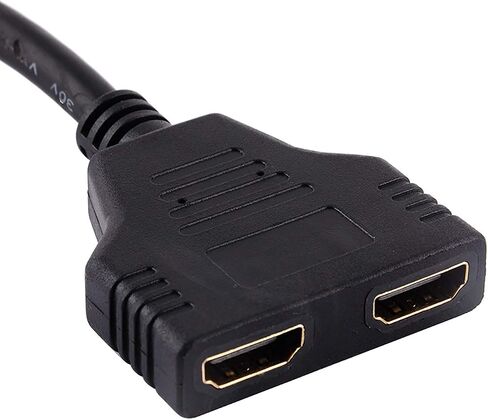 Goshyda Cable Splitter, 1080P Male to Dual Female 1 to 2 Way Splitter Adapter Cable for HD TV, LCD Monitor and Projectors in Saudi Arabia