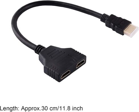 Goshyda Cable Splitter, 1080P Male to Dual Female 1 to 2 Way Splitter Adapter Cable for HD TV, LCD Monitor and Projectors in Saudi Arabia