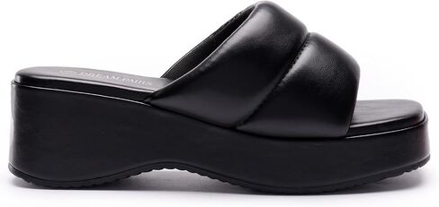 DREAM PAIRS Womens Slip on Slides Wedges Platform Cute Walking Comfort Sandals in Saudi Arabia
