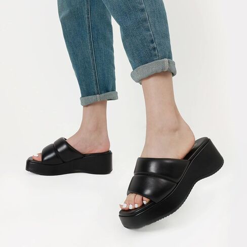 DREAM PAIRS Womens Slip on Slides Wedges Platform Cute Walking Comfort Sandals in Saudi Arabia