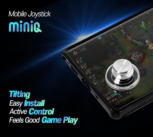 عصا التحكم في ألعاب الهاتف المحمول MiNiQ لأجهزة iPhone iPad وAndroid والهواتف الذكية والكمبيوتر اللوحي والتحكم في الألعاب مع حقيبة حمل مرآة زينة بيضاء صلبة in Saudi Arabia