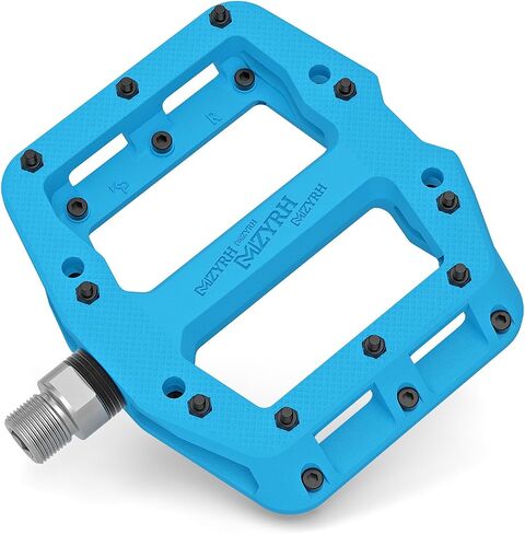 MZYRH Mountain Bike Pedal 9/16" 3 Sealed Bearings Lightweight Non-Slip Nylon Fiber Bicycle Platform Pedals for Road BMX MTB (Green 3-Bearings) in Saudi Arabia