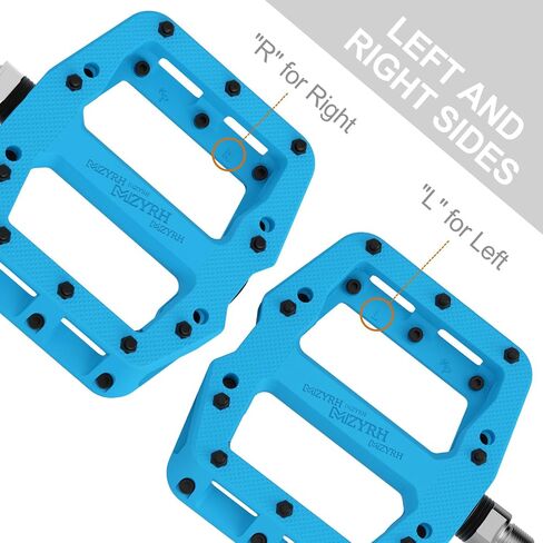 MZYRH Mountain Bike Pedal 9/16" 3 Sealed Bearings Lightweight Non-Slip Nylon Fiber Bicycle Platform Pedals for Road BMX MTB (Green 3-Bearings) in Saudi Arabia