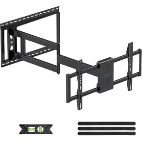 Long Arm TV Wall Mount for Most 42-90 inch TV, 40 Inch Extension TV Mount, Full Motion Mount Up to 150 lbs, VESA 800x400 mm, 16"/18"/24" Wood Studs