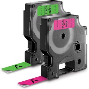 شريط ملصقات DYMO القياسي D1 لصانعي ملصقات LabelManager، طباعة زرقاء على شريط شفاف، 1/2 بوصة عرض × 23 بوصة طول، خرطوشة واحدة (45011)