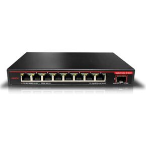 Asustor Switch'nstor 9 Gen 2 ASW209X, 9 Port Unmanaged Ethernet Switch, 1 x 10GbE, 8 x 2.5GbE Multigig Switch, Plug & Play, Desktop/Wall Mount