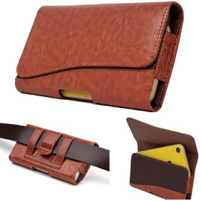 AIScell Vertical Case Holster for Moto G Pure,G power(2024)(2023),G play (2023)(2024),G stylus 5G (2023)(2024),Moto G 5G (2024)(2023), Edge+(2022)(2023), Leather Pouch Swivel Belt Clip(Fits Cover on)