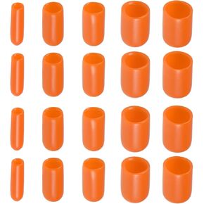 50 Pack Screw Thread Protector Cover Rubber End Caps, [for Screw, Bolt, Rod End Cap] - 1/8 inch 3/16 inch 1/4 inch 5/16 inch 3/8 inch Inner Dia/Grey
