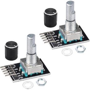 KY-040 Rotary Encoder Module 360 Degree Switch Encoders with Knob Cap Brick Sensor Modules (Pack of 2pcs)