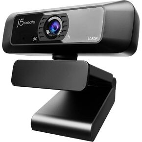 j5create USB Streaming Webcam - 1080P HD 360° Rotation, High Fidelity Microphone, Plug and Play PC or Mac for Zoom Facetime, Conferencing Calling (JVCU100-R) (Renewed)