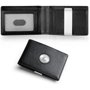 YESIIW Mens Airtag Wallet with Money Clip - RFID Blocking POP UP Card Holder for Men with Gift Box